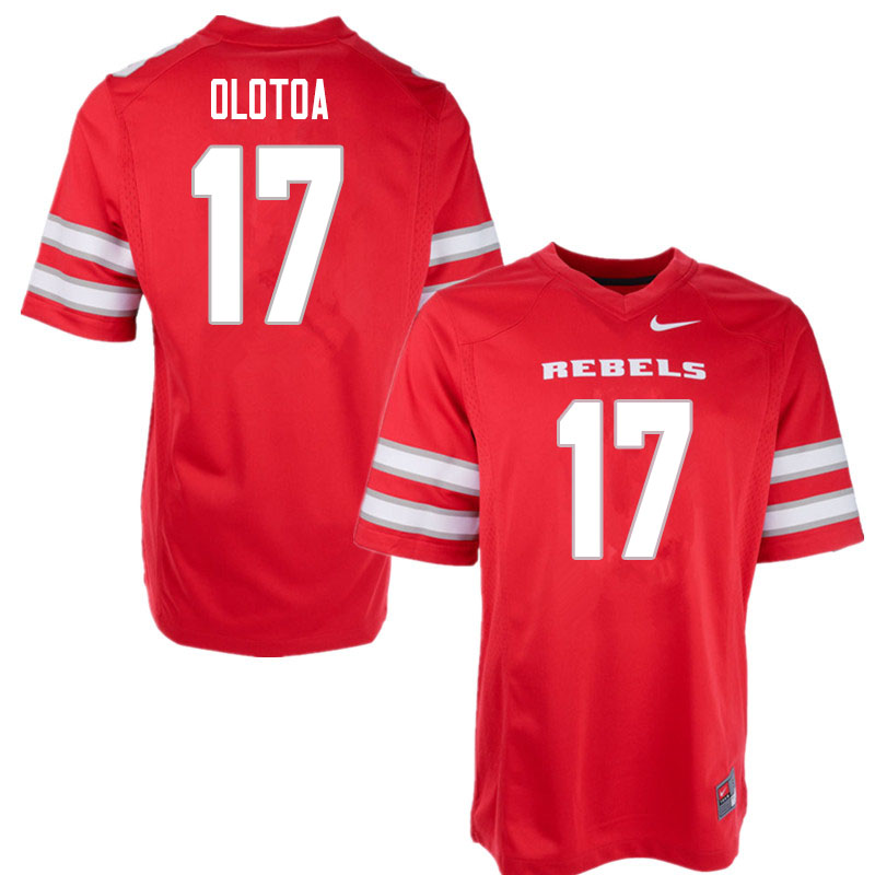 Men #17 Kue Olotoa UNLV Rebels College Football Jerseys Sale-Red